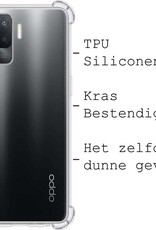 BASEY. Hoes Geschikt voor OPPO A94 Hoesje Shock Proof Case Hoes Siliconen - Hoesje Geschikt voor OPPO A94 Hoes Cover Shockproof - Transparant - 2 Stuks