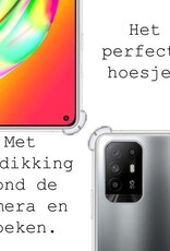 BASEY. Hoes Geschikt voor OPPO A94 5G Hoesje Shock Proof Case Hoes Siliconen - Hoesje Geschikt voor OPPO A94 5G Hoes Cover Shockproof - Transparant - 2 Stuks