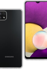 BASEY. Hoes Geschikt voor Samsung A22 4G Hoesje Siliconen Back Cover Case - Hoesje Geschikt voor Samsung Galaxy A22 4G Hoes Cover Hoesje - Transparant