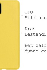 BASEY. Hoes Geschikt voor Samsung A22 4G Hoesje Siliconen Back Cover Case - Hoesje Geschikt voor Samsung Galaxy A22 4G Hoes Cover Hoesje - Geel