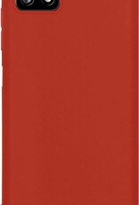 BASEY. Samsung Galaxy A22 4G Hoesje Siliconen Back Cover Case - Samsung A22 4G Hoes Silicone Case Hoesje - Rood