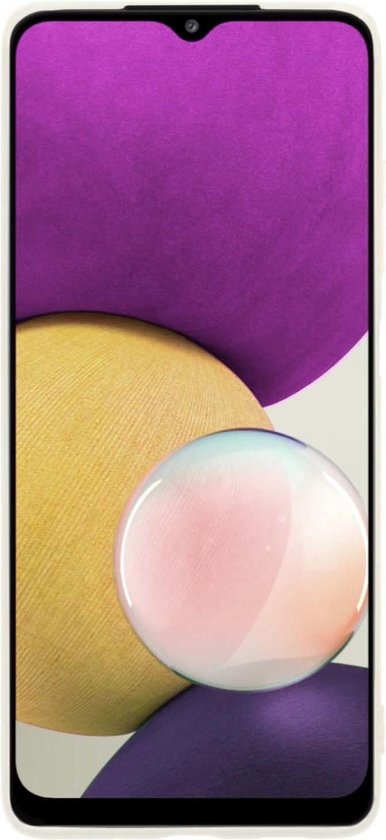 BASEY. Hoes Geschikt voor Samsung A22 4G Hoesje Siliconen Back Cover Case - Hoesje Geschikt voor Samsung Galaxy A22 4G Hoes Cover Hoesje - Wit