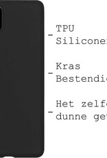BASEY. Hoes Geschikt voor Samsung A22 4G Hoesje Siliconen Back Cover Case - Hoesje Geschikt voor Samsung Galaxy A22 4G Hoes Cover Hoesje - Zwart