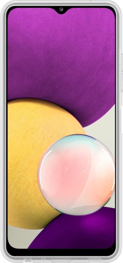 BASEY. Hoes Geschikt voor Samsung A22 4G Hoesje Siliconen Back Cover Case - Hoesje Geschikt voor Samsung Galaxy A22 4G Hoes Cover Hoesje - Transparant - 2 Stuks
