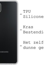 BASEY. Hoes Geschikt voor Samsung A22 4G Hoesje Siliconen Back Cover Case - Hoesje Geschikt voor Samsung Galaxy A22 4G Hoes Cover Hoesje - Transparant - 2 Stuks