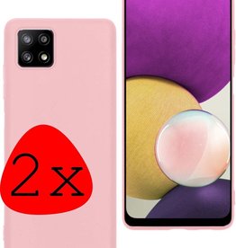 BASEY. BASEY. Samsung Galaxy A22 4G Hoesje Siliconen - Donkerblauw - 2 PACK