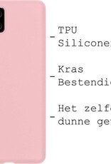 BASEY. Hoes Geschikt voor Samsung A22 4G Hoesje Siliconen Back Cover Case - Hoesje Geschikt voor Samsung Galaxy A22 4G Hoes Cover Hoesje - Lichtroze - 2 Stuks