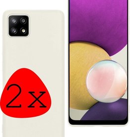 BASEY. BASEY. Samsung Galaxy A22 4G Hoesje Siliconen - Lichtroze - 2 PACK