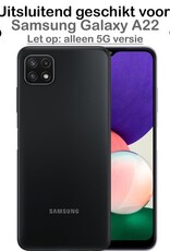 BASEY. Hoes Geschikt voor Samsung A22 5G Hoesje Siliconen Back Cover Case - Hoesje Geschikt voor Samsung Galaxy A22 5G Hoes Cover Hoesje - Transparant