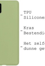 BASEY. Hoes Geschikt voor Samsung A22 5G Hoesje Siliconen Back Cover Case - Hoesje Geschikt voor Samsung Galaxy A22 5G Hoes Cover Hoesje - Groen - 2 Stuks