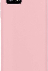 BASEY. Hoes Geschikt voor Samsung A22 5G Hoesje Siliconen Back Cover Case - Hoesje Geschikt voor Samsung Galaxy A22 5G Hoes Cover Hoesje - Roze - 2 Stuks