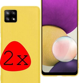 BASEY. 2 PACK - BASEY. Samsung Galaxy A22 5G hoesje siliconen - Geel