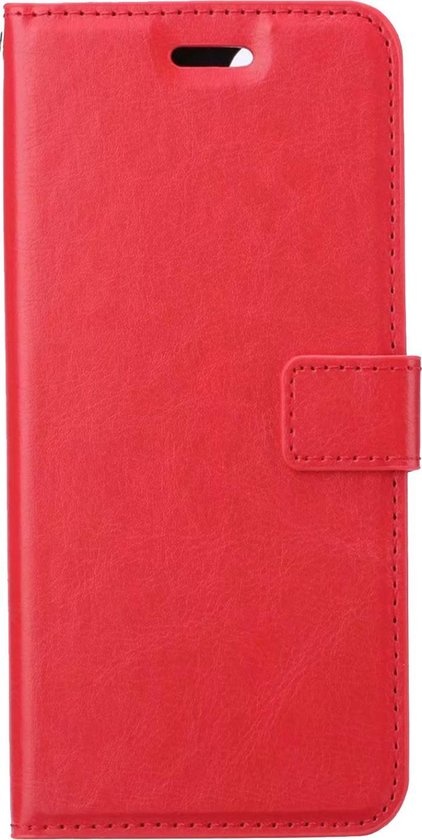 BASEY. Hoes Geschikt voor Samsung A22 4G Hoesje Bookcase Hoes Flip Case Book Cover - Hoesje Geschikt voor Samsung Galaxy A22 4G Hoes Book Case Hoesje - Rood