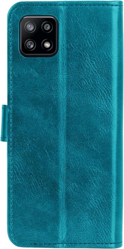 BASEY. Hoes Geschikt voor Samsung A22 4G Hoesje Bookcase Hoes Flip Case Book Cover - Hoesje Geschikt voor Samsung Galaxy A22 4G Hoes Book Case Hoesje - Turquoise