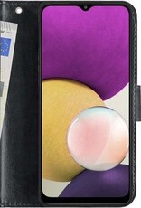 BASEY. Hoes Geschikt voor Samsung A22 5G Hoesje Bookcase Hoes Flip Case Book Cover - Hoesje Geschikt voor Samsung Galaxy A22 5G Hoes Book Case Hoesje - Zwart