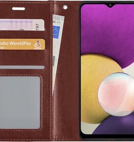 BASEY. BASEY. Samsung Galaxy A22 5G Hoesje Bookcase - Bruin