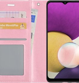 BASEY. BASEY. Samsung Galaxy A22 5G Hoesje Bookcase - Lichtroze