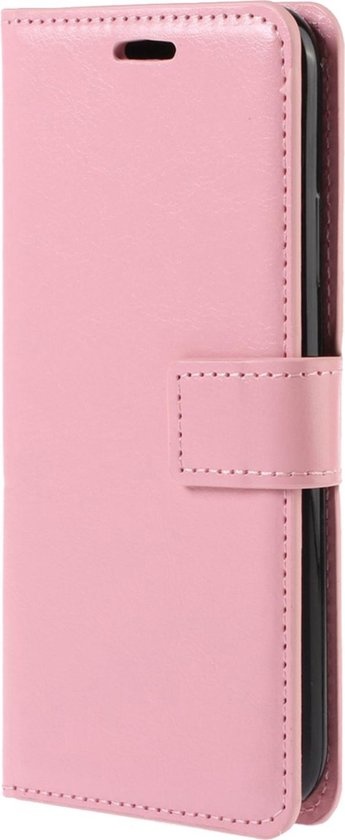 BASEY. Hoes Geschikt voor Samsung A22 5G Hoesje Bookcase Hoes Flip Case Book Cover - Hoesje Geschikt voor Samsung Galaxy A22 5G Hoes Book Case Hoesje - Lichtroze