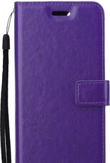 BASEY. Hoes Geschikt voor Samsung A22 5G Hoesje Bookcase Hoes Flip Case Book Cover - Hoesje Geschikt voor Samsung Galaxy A22 5G Hoes Book Case Hoesje - Paars