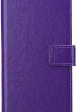 BASEY. Hoes Geschikt voor Samsung A22 5G Hoesje Bookcase Hoes Flip Case Book Cover - Hoesje Geschikt voor Samsung Galaxy A22 5G Hoes Book Case Hoesje - Paars