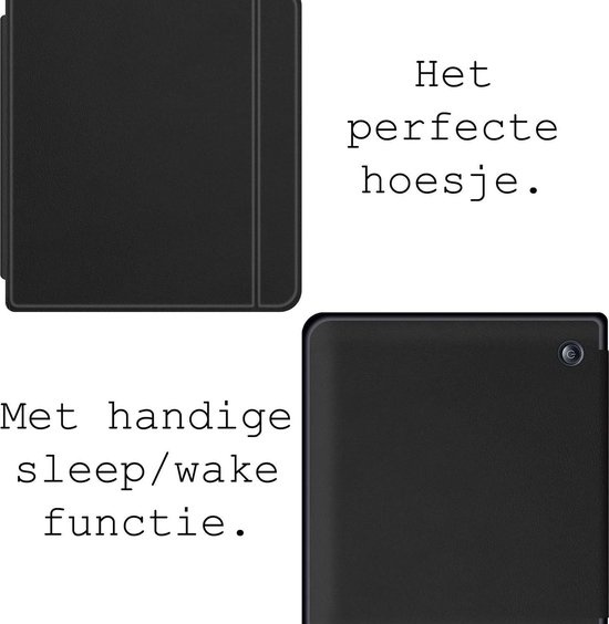 BASEY. Hoes Geschikt voor Tolino Vision 5 Hoesje Bookcase Cover Hoes - Hoesje Geschikt voor Tolino Vision 5 Hoes Cover Case - Zwart