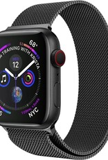 BASEY. Milanees Bandje Geschikt voor Apple Watch 38/40/41 mm Milanees Bandje - Band Geschikt voor Apple Watch 38/40/41 mm Met Magneetsluiting - Zwart