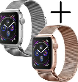 BASEY. BASEY. Apple Watch Bandje Milanees (38/40 mm) - Zilver & Rose Goud