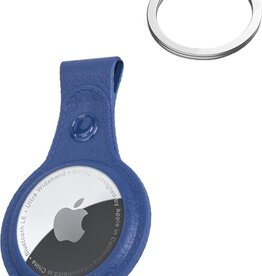 BASEY. BASEY. AirTag Hoesje Leer - Donkerblauw