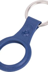 BASEY. Hoesje Geschikt voor Apple AirTag-Sleutelhanger Hoesje Leer - Sleutelhanger Hoes Hoesje Geschikt voor Apple AirTag Case - Donkerblauw