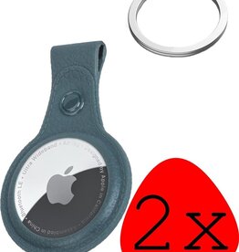 BASEY. 2 PACK - BASEY. AirTag Hoesje Leer - Donkergroen