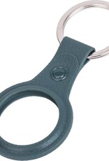 BASEY. Hoesje Geschikt voor Apple AirTag-Sleutelhanger Hoesje Leer - Sleutelhanger Hoes Hoesje Geschikt voor Apple AirTag Case - Donkergroen - 2-Stuks