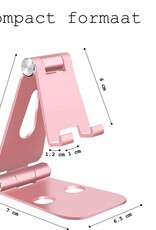 BASEY. Telefoonstandaard Bureau Telefoon Houder Aluminium - Telefoonhouder Standaard - Telefoonstandaard Bureauhouder - Telefoonhouder Standaard Roze