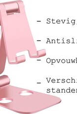 BASEY. Telefoonstandaard Bureau Telefoon Houder Aluminium - Telefoonhouder Standaard - Telefoonstandaard Bureauhouder - Telefoonhouder Standaard Roze