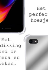 BASEY. Hoes Geschikt voor iPhone SE 2020 Hoesje Shock Proof Case Hoes Siliconen - Hoesje Geschikt voor iPhone SE (2020) Hoes Cover Shockproof - Zilver