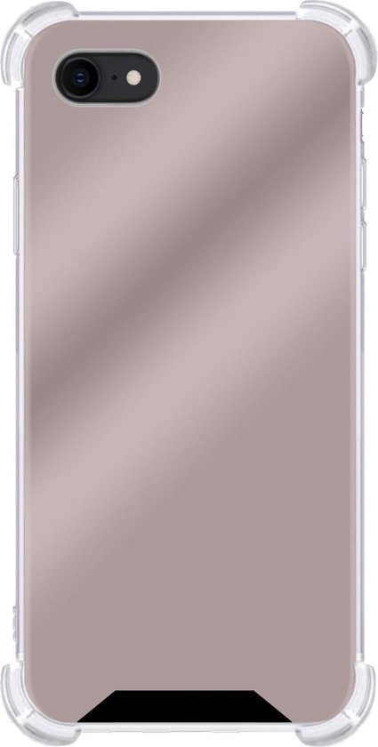 BASEY. Hoes Geschikt voor iPhone SE 2020 Hoesje Shock Proof Case Hoes Siliconen - Hoesje Geschikt voor iPhone SE (2020) Hoes Cover Shockproof - Rosé goud