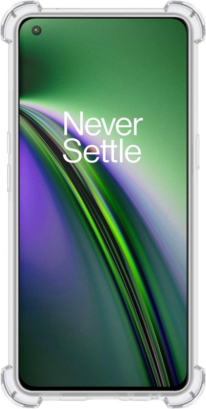 BASEY. Hoes Geschikt voor OnePlus Nord CE Hoesje Shock Proof Case Hoes Siliconen - Hoesje Geschikt voor OnePlus Nord CE Hoes Cover Shockproof - Transparant - 2 Stuks