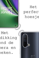 BASEY. Hoes Geschikt voor OnePlus Nord CE Hoesje Shock Proof Case Hoes Siliconen - Hoesje Geschikt voor OnePlus Nord CE Hoes Cover Shockproof - Transparant - 2 Stuks