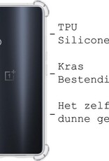 BASEY. Hoes Geschikt voor OnePlus Nord CE Hoesje Shock Proof Case Hoes Siliconen - Hoesje Geschikt voor OnePlus Nord CE Hoes Cover Shockproof - Transparant - 2 Stuks