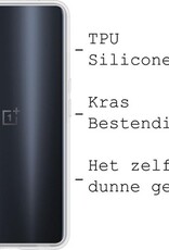 BASEY. Hoes Geschikt voor OnePlus Nord CE Hoesje Siliconen Back Cover Case - Hoesje Geschikt voor OnePlus Nord CE Hoes Cover Hoesje - Transparant - 2 Stuks