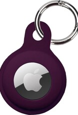 BASEY. Hoesje Geschikt voor Apple AirTag Hoesje Case Hoesje Geschikt voor Apple AirTag Sleutelhanger Siliconen Hoes - Wijnrood - 2 Stuks