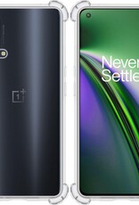 BASEY. Hoes Geschikt voor OnePlus Nord CE Hoesje Shock Proof Case Hoes Siliconen - Hoesje Geschikt voor OnePlus Nord CE Hoes Cover Shockproof - Transparant