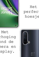 BASEY. Hoes Geschikt voor OnePlus Nord CE Hoesje Siliconen Back Cover Case - Hoesje Geschikt voor OnePlus Nord CE Hoes Cover Hoesje - Transparant - 2 Stuks