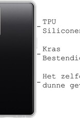 BASEY. Hoes Geschikt voor Huawei P smart 2021 Hoesje Siliconen Back Cover Case - Hoesje Geschikt voor Huawei P smart 2021 Hoes Cover Hoesje - Transparant