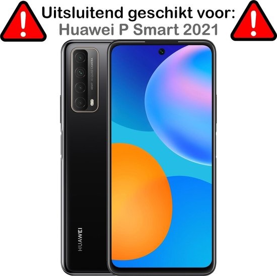 BASEY. Hoes Geschikt voor Huawei P smart 2021 Hoesje Siliconen Back Cover Case - Hoesje Geschikt voor Huawei P smart 2021 Hoes Cover Hoesje - Transparant