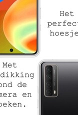 BASEY. Hoes Geschikt voor Huawei P smart 2021 Hoesje Siliconen Back Cover Case - Hoesje Geschikt voor Huawei P smart 2021 Hoes Cover Hoesje - Transparant - 2 Stuks