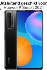 BASEY. Hoes Geschikt voor Huawei P smart 2021 Hoesje Siliconen Back Cover Case - Hoesje Geschikt voor Huawei P smart 2021 Hoes Cover Hoesje - Transparant - 2 Stuks