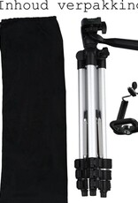 BASEY. Statief Smartphone Camera Statief - Smartphone Statief Camera Universeel - Statief Voor Camera en Smartphone Tripod - Zilver