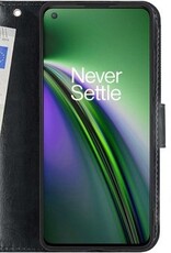 BASEY. Hoes Geschikt voor OnePlus Nord CE Hoesje Bookcase Hoes Flip Case Book Cover - Hoesje Geschikt voor OnePlus Nord CE Hoes Book Case Hoesje - Zwart