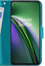 BASEY. Hoes Geschikt voor OnePlus Nord CE Hoesje Bookcase Hoes Flip Case Book Cover - Hoesje Geschikt voor OnePlus Nord CE Hoes Book Case Hoesje - Turquoise