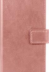 BASEY. Hoes Geschikt voor OnePlus Nord CE Hoesje Bookcase Hoes Flip Case Book Cover - Hoesje Geschikt voor OnePlus Nord CE Hoes Book Case Hoesje - Rosé goud